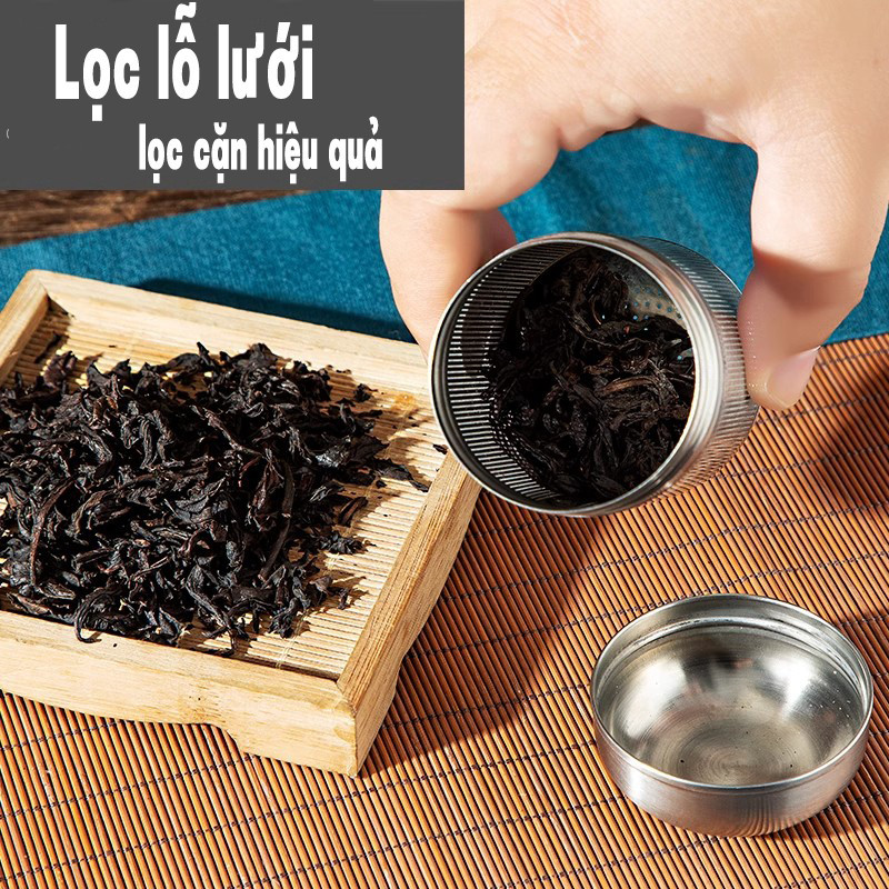 Bộ lọc trà inox 304 siêu mịn hình trụ cao cấp – lọc gia vị đa năng, dễ vệ sinh, an toàn sức khỏe