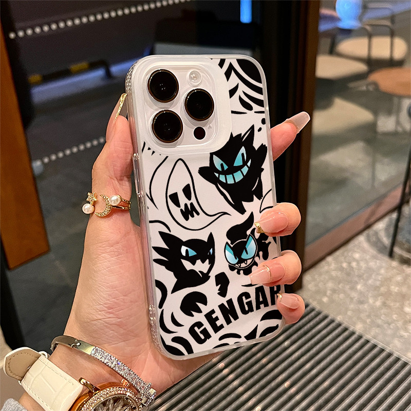 Geng Guo Black&White Party cho 16 trường hợp iPhone 17Air Frosted Meta Air Trường hợp 14 13 11Pro