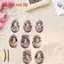 TRTR 8 Chiếc Bằng Gỗ Trứng Phục Sinh Trang Trí Treo Bộ 2D DIY Thủ Công Phục Sinh Mô Phỏng Trứng Trang Trí Nhân Tạo Trứng Treo Trang Trí VN