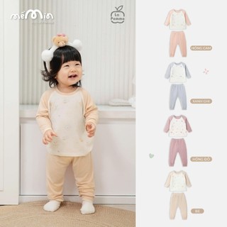 La pomme SS26.T2.2 Bộ dài tay Mềm Mịn by La Pomme ngày năng động của cún con cho bé