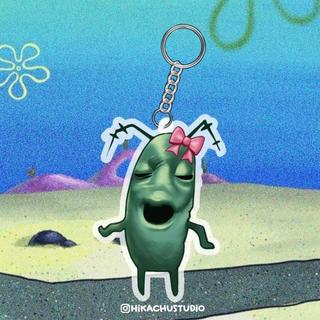 GANTUNGAN KUNCI AKRILIK PLANKTON MEME art By HIKACHU - BOY