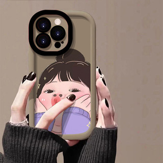 Ốp lưng IPhone 17 16 15 14 13 12 11 Pro Max XRXSMax 78 Plus Dễ thương nghịch ngợm cô gái trường hợp điện thoại