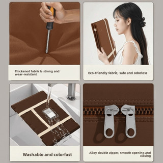 Túi đóng gói di chuyển POCKETN, chống thấm nước với túi dệt có dây kéo, Túi lưu trữ chăn đa năng dung tích lớn bền bỉ Đồ dùng đóng gói
