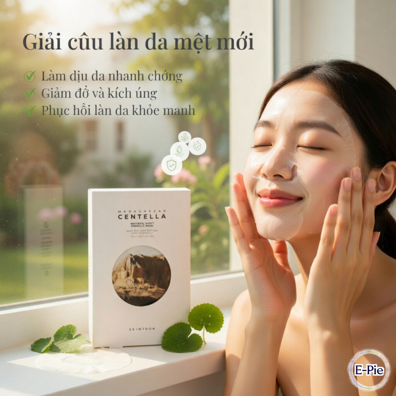 【Nhập khẩu】SKIN1004 Madagascar Centella Mặt nạ Rau Má Hàn Quốc Phục hồi làn da,bổ sung các hoạt chất