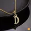 Mặt dây chuyền chữ cái Cubic Zirconia thời trang Nelace Vàng Hip Hop Punk Bảng chữ cái Trang sức mới
