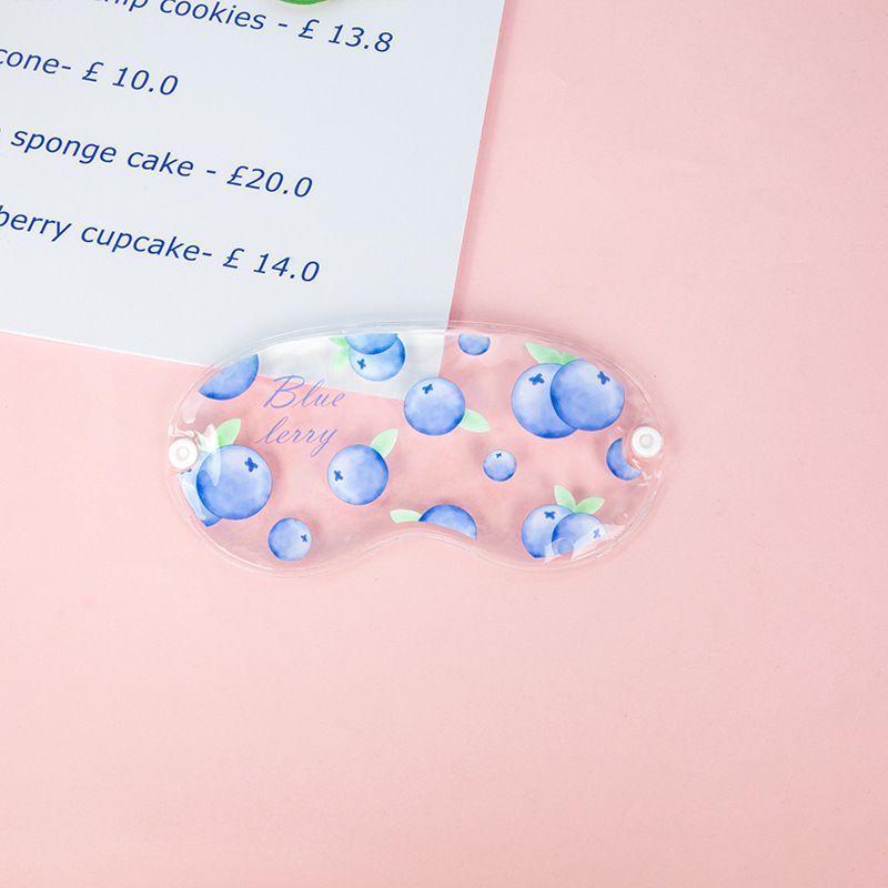 Mặt nạ ngủ che nắng Ice Pack hoạt hình trái cây, gel nóng lạnh, che mắt ngủ, gói đá