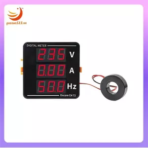 Vôn kế AC Ampe kế Ba màn hình Đồng hồ đo tần số điện áp dòng điện AC50-500V AC0-120A 10-99.9Hz