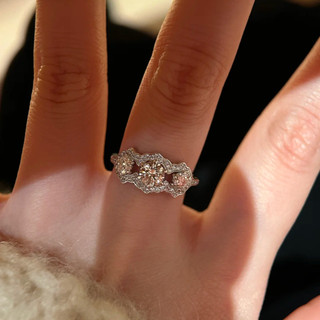 Nhẫn nữ mô phỏng moissanite 1 carat, phong cách châu âu - mỹ mới lạ