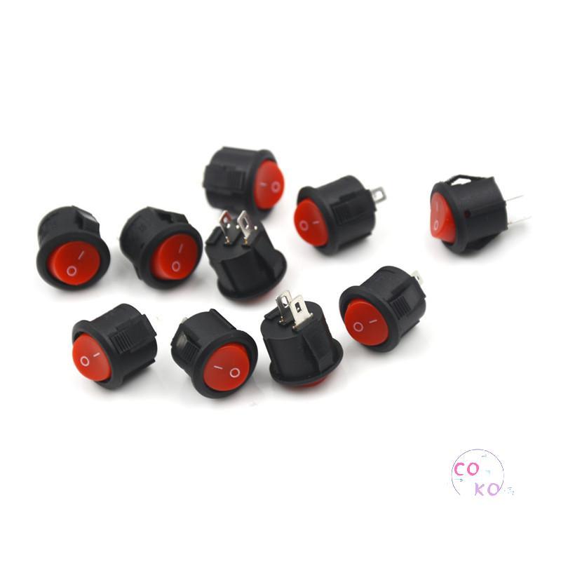 [lipbalm] 10 Cái Công Tắc Roer Thuyền Tròn Đường Kính 16mm Mini 2 Pin ON-OFF Roer Switch 3A / 250V Đẹp