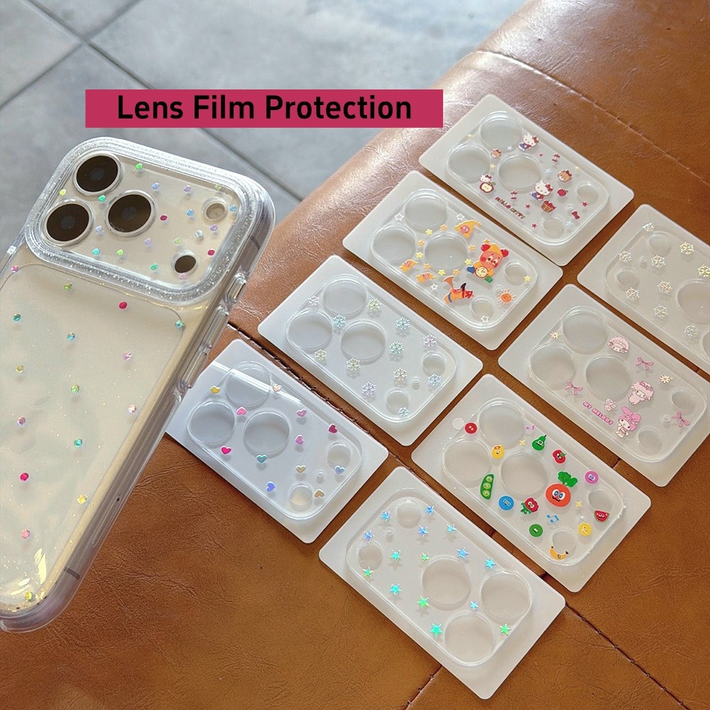 Vẽ Màu Mạ Vàng Ống Kính Máy Ảnh Bảo Vệ Cho iPhone 17 Pro Max 16 Pro Max 15 Pro Max Camera Kính Cường Lực Trong Suốt