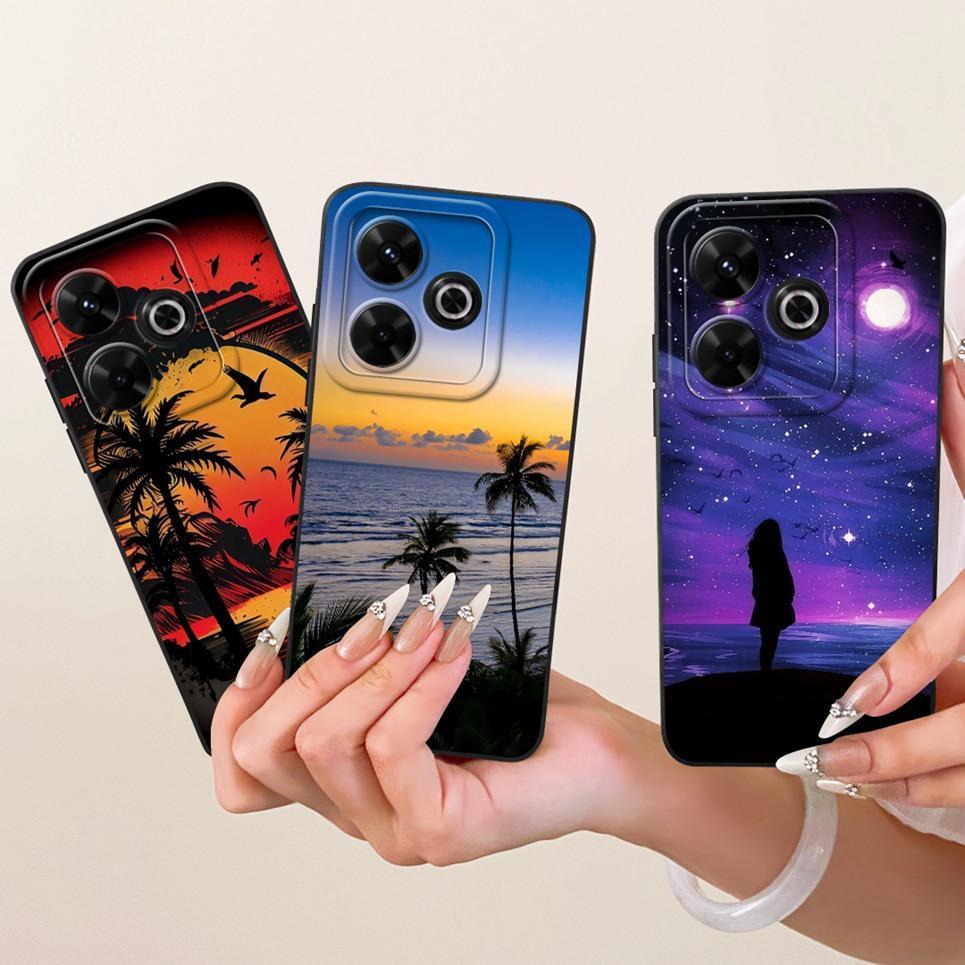 Ốp Điện Thoại Cho Xiaomi Redmi 13x 4G / Redmi 13 4G 5G Vỏ Silicon Lỏng Hoạt Hình Rồng Ngộ nghĩnh Mèo Biển Họa Tiết Ốp Lưng