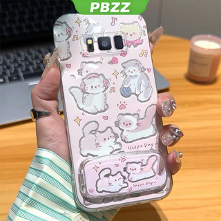 Ốp Lưng Cho samsung s8 plus samsung s8 Vỏ Điện Thoại Vỏ Mềm Silicon Chống Sốc ProtectorClear Cover Thiết Kế Mới Thẩm Mỹ PHIM HOẠT HÌNH CAT Có Giá Đỡ TYYMZJ01