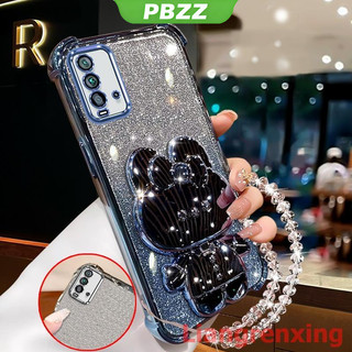 FOR ốp lưng Ốp điện thoại cho Redmi 9t Ốp mềm Ốp chống sốc Gương trang điểm hình thỏ thẩm mỹ thiết kế mới có dây đeo