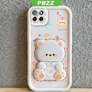 Ốp Lưng Cho Realme C21Y REALME C25Y REALME C21 Vỏ Điện Thoại Vỏ Mềm Silicon Chống Sốc Thiết Kế Mới Thẩm Mỹ Gương Xoay Được Gấu Dễ Thương Có Giá Đỡ JTXXZJ01