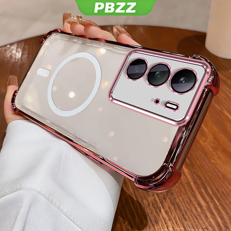 Ốp Lưng Cho Realme C67 C65 4G Realme C75 c75X C71 4G Vỏ Điện Thoại Vỏ Mềm Silicon Chống Sốc Thiết Kế Mới Thẩm Mỹ Rõ Ràng Với Từ Tính Không Dây SJBSWX11
