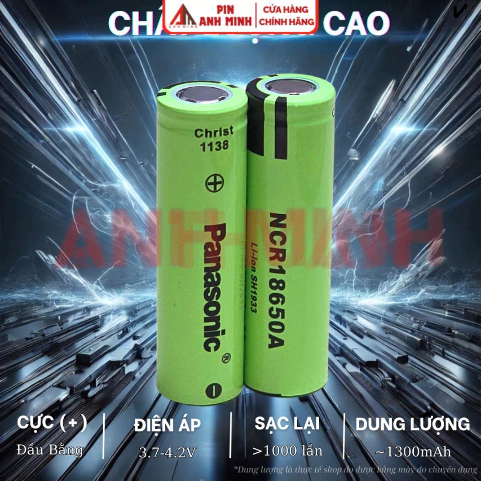 Pin sạc 18650 3.7V 4.2V dung lượng thực tế 1300mAh bao test dùng cho thiêt bị cầm tay, quạt, đèn pin