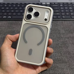 Ốp điện thoại từ tính chống vân tay cho iPhone 17 AIR 17 16 15 14 13 12 Pro Max Plus 11 Vỏ cứng có viền TPU mềm Vỏ bảo vệ chống sốc toàn thân