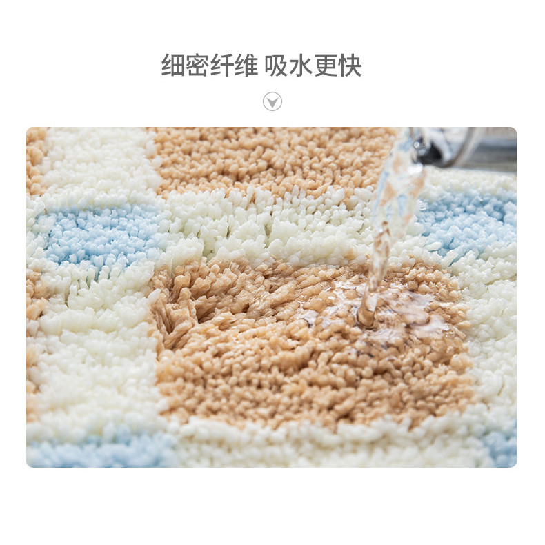Thảm lau chân nhà tắm phong cách Hàn Quốc Ins - Thảm nỉ dệt nhung cao cấp trang trí phòng ngủ siêu thấm hút chống trượt (40*60 / 50*80cm)