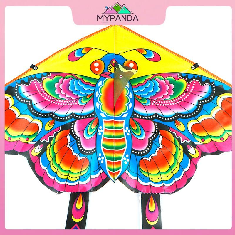 MYPANDA 1 Bộ 90 * 50CM thể thao ngoài trời diều thả bướm đồ chơi trẻ em có tay cầm.