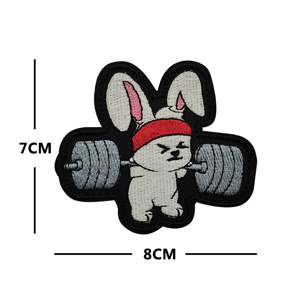 Thêu Không Đau Không Tăng Cường Thể Dục Thể Thao Cử Tạ Velcro Huy Hiệu Đạo Đức Huy Hiệu Vải Miếng Dán Băng Tay Ba Lô