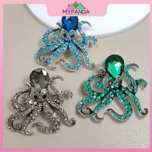 MYPANDA Trâm Cài Hình Bạch Tuột Với Kim Cương Giả - Quà Tặng Thời Trang Cho Nữ