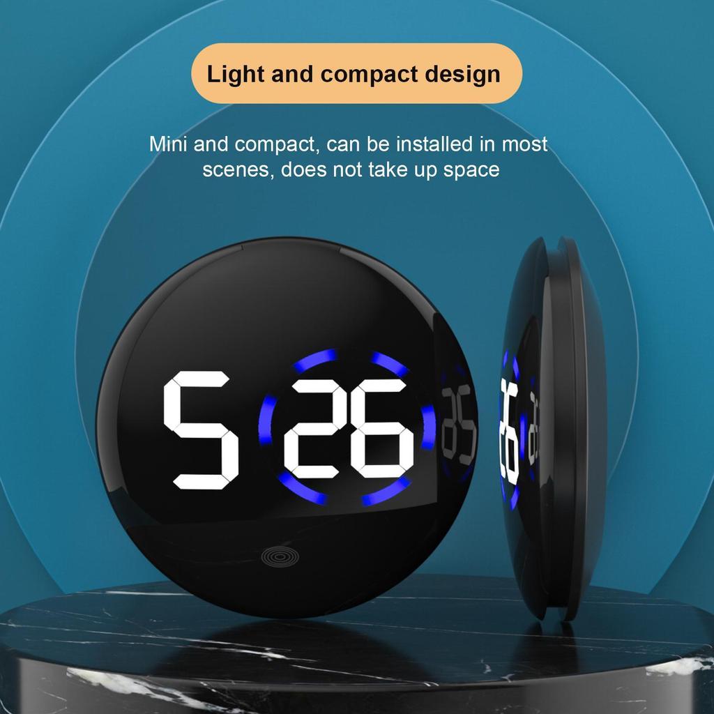 Dính trên đồng hồ cho bảng điều khiển ô tô LED Hẹn giờ nhà bếp kỹ thuật số Dính chống nước trên hẹn giờ lái xe tự động