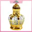 MYPANDA 15ml Chai lăn hình vương miện vàng đóng chai nước hoa du lịch di động Mạ điện chạm khắc chai rỗng.
