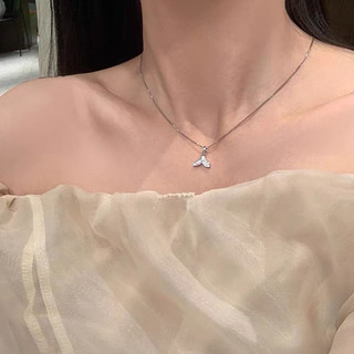 Vòng cổ vàng zircon đuôi cá mặt dây chuyền phong cách Hàn Quốc sang trọng, thiết kế độc đáo