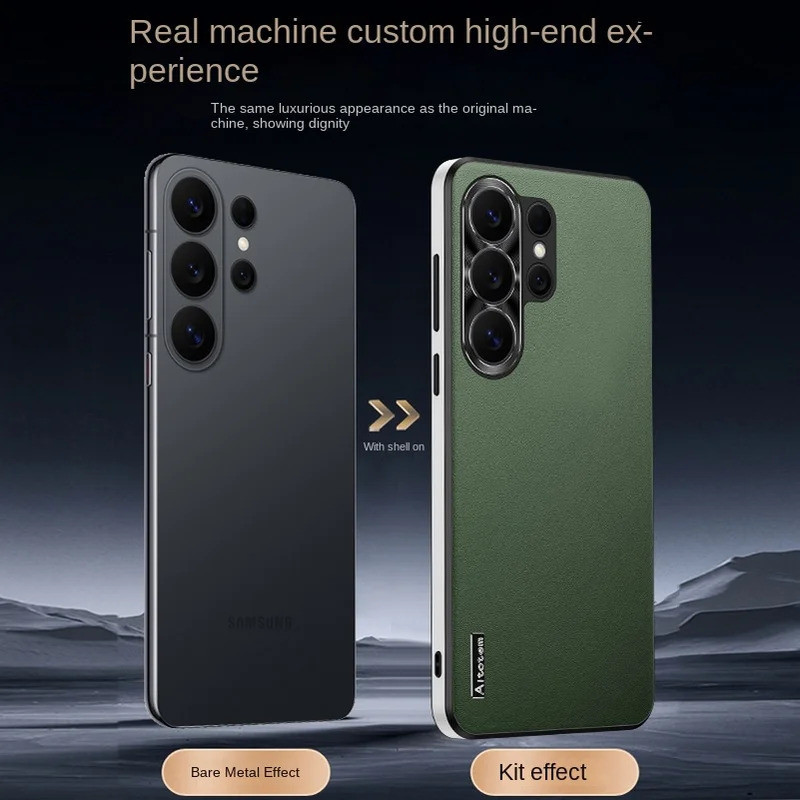 Ốp lưng chống sốc họa tiết da sang trọng cho Samsung S26 Ultra S26 + Galaxy S25 Ultra S24 Plus s23 Vỏ bảo vệ Camera mỏng