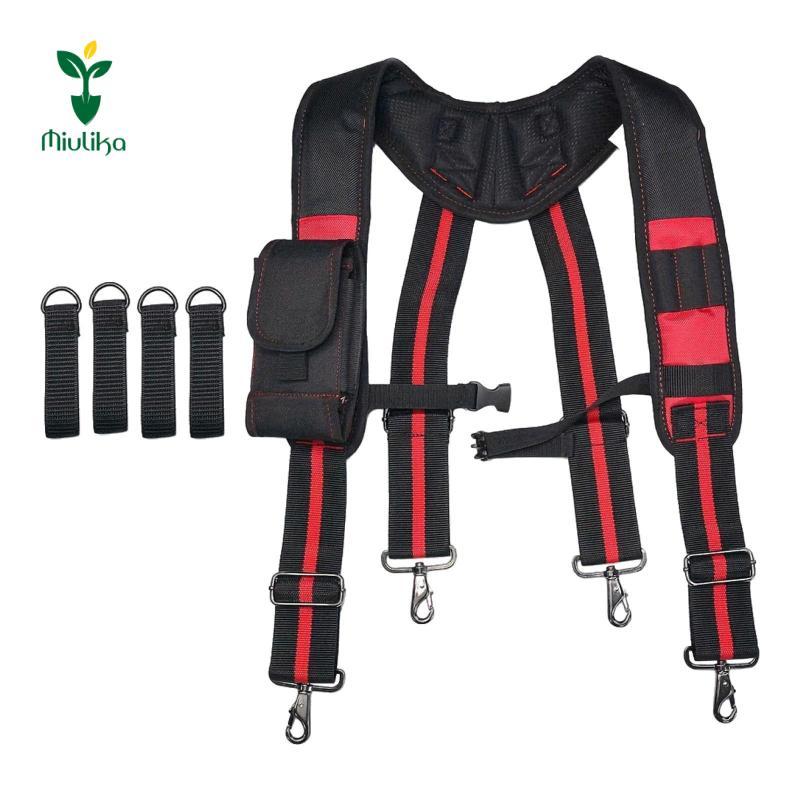 Miulika Heavy Duty Tool Belt Suspender với dây đeo có thể điều chỉnh Túi đựng dụng cụ để lợp thợ mộc làm việc