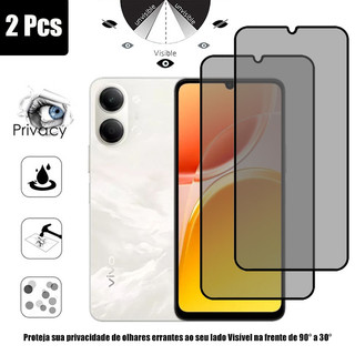 1-2 Chiếc Vivo Y05 Kính Cường Lực Chống Gián Điệp Bảo Vệ Màn Hình Riêng Tư Cho Vivo Y39 Y29t Y29s Y29 Y19s Y38 Y21d Y100 Y28 Y18 Y04 4G 5G Phim Bảo Vệ Kính Chống Va Đập
