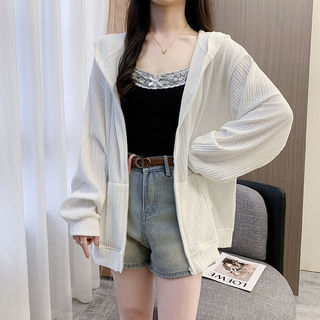 Áo khoác nữ chống nắng, phong cách Hàn Quốc, chất liệu vải sợi Polyester