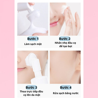 Sữa rửa mặt tạo bọt có đầu cọ làm sạch da ngăn ngừa mụn đầu đen làm trắng và cấp ẩm cho làn da 120g