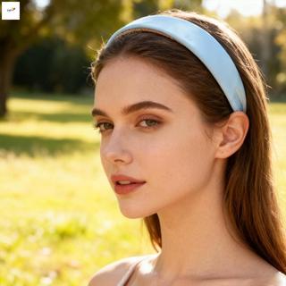 Băng đô Satin màu trơn rộng - Phụ kiện tóc cổ điển dành cho nữ