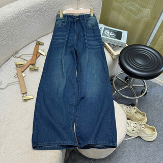 Quần Bò Bigsize Nữ Ống Rộng - Jean Suông Dài Wash Sáng Cạp Cao Cho Nàng Chubby Q575