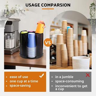 (TFT) 360° Xoay Cốc Dùng Một Lần Và Nắp Đựng Giấy Cà Phê Latte Cốc Đựng Lưu Trữ Ra Tổ Chức Cốc Cho Nhà Bếp MỚI