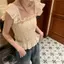 Áo sơ mi nữ ngắn tay cổ vuông thoáng mát mùa hè