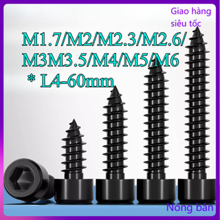 Vít Đầu Tròn/Ốc Vít Đầu Lục Giác Bằng Thép Carbon M1.7 / M2 / M2.3 / M2.6 / M3M3.5 / M4 / M5 / M6 * L4-60mm [JYD-ZZ-Z]