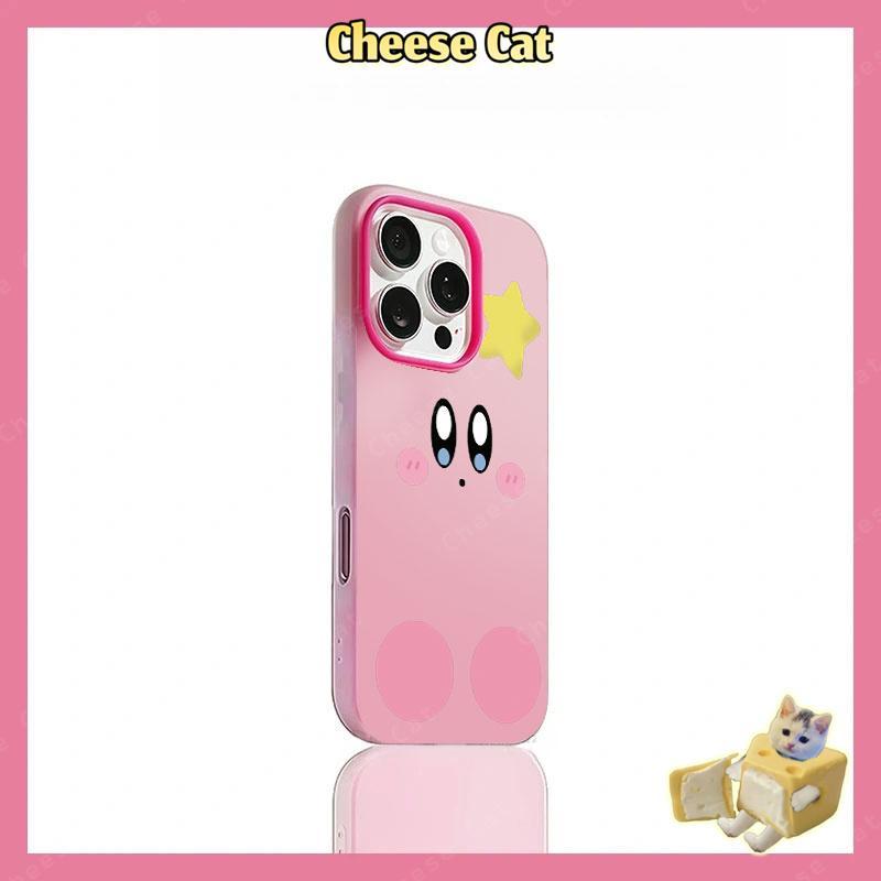 Dễ Thương Pink Star Kirby Vỏ điện thoại dành cho iPhone 14 15 16 13 12 11 Pro Max Xs Max XR 17 Air Vỏ iPhone màu hồng