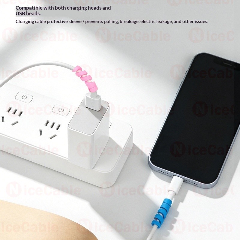 Giá đỡ bảo vệ cáp silicon Bộ sắp xếp dây cuộn xoắn ốc cho cáp tai nghe điện thoại