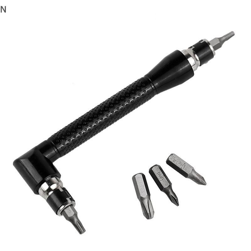 NS L Loại 1 / 4 Mũi tuốc nơ vít hình lục giác 90 độ Tay cầm hai đầu Bla 6.35mm Công cụ cờ lê để phù hợp với Bộ Bit NS