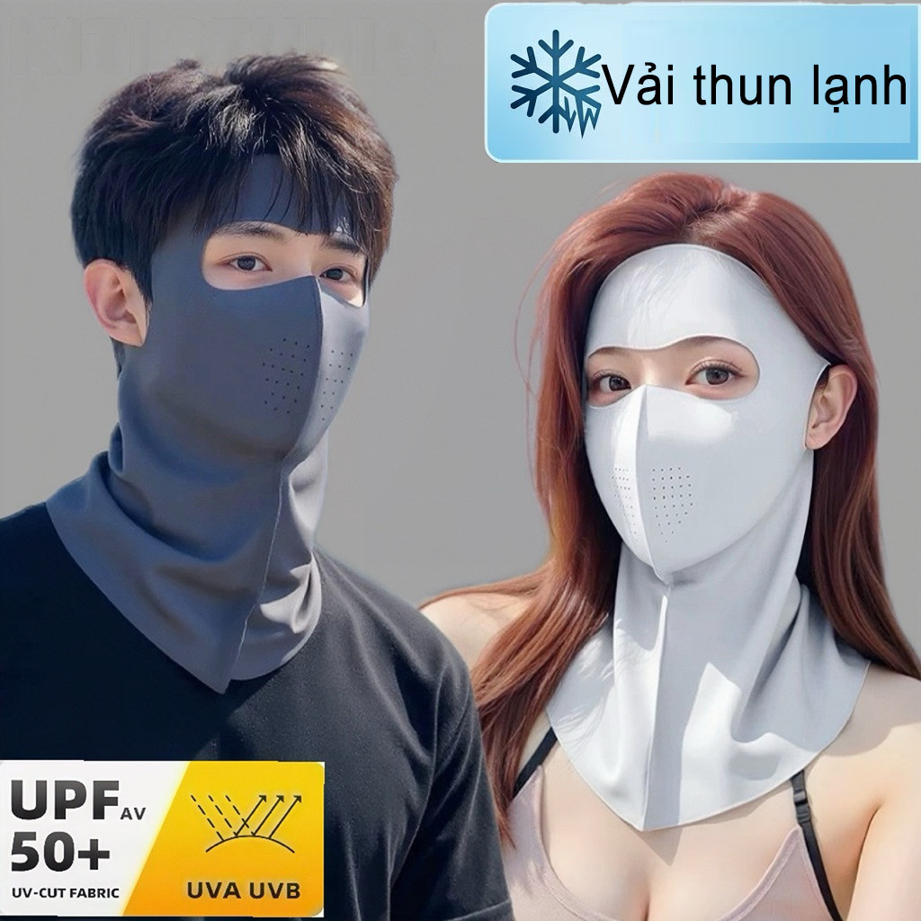 【🔥】Khẩu trang chống nắng Ninja nữ: Lụa băng mát, che gò má, thở thoáng, che cổ kín!