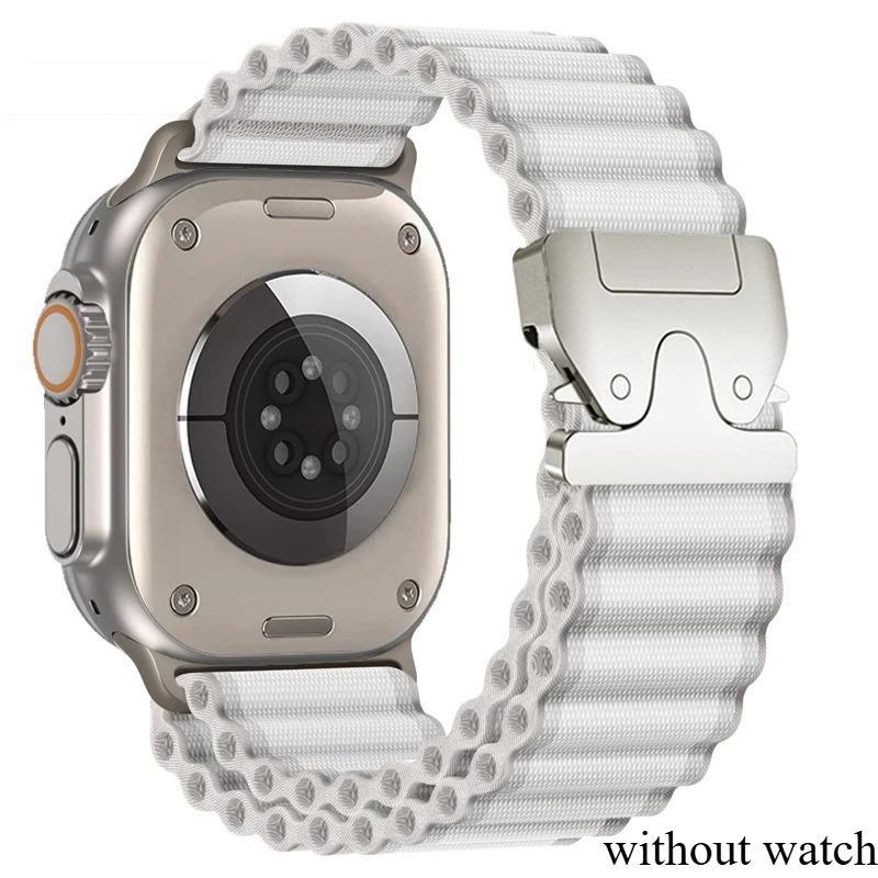 Dây đeo Nylon cho Apple Watch Series11 / 10 46mm 42mm Ultra3 / 2 / 1 49mm 45mm 44mm 42mm 41mm 40mm 9 8 7 6 SE 5 4