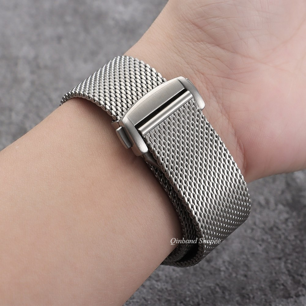 Dây đeo đồng hồ lưới thép không gỉ cho OMEGA Seamaster 150m 300m Phát hành nhanh Milanese Watchband 007 20mm 22mm Khóa bướm Vòng đeo tay đồng hồ cho nam nữ
