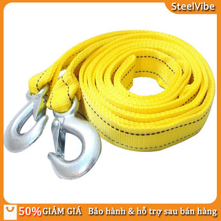 Dây cáp cứu hộ 4m 5 tấn vàng kéo xe, Dây cáp kéo xe (ô tô), 5 tấn, 4m, Kéo xe, Sợi nilong / Siêu bền