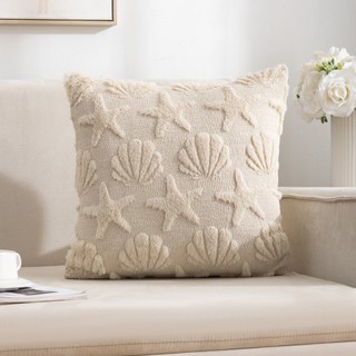 Vỏ gối ném ROLY, Vỏ gối lông tơ siêu mềm màu trơn, 18x18 trong nơ thỏ và gối hoa cúc Trang trí phòng khách