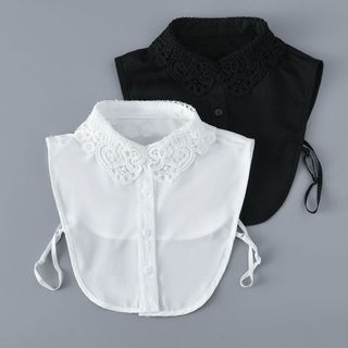 OAKANDME - Cổ ren giả có thể tháo rời, phụ kiện khăn quấn thời trang cho nữ và bé gái màu đen trắng