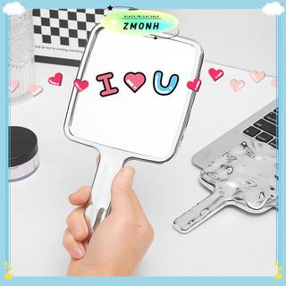 ZMONH Hình Dạng Lỏng Gương Vuông Cầm Tay Để Bàn Mỹ Phẩm Di Động Gương Trang Điểm Du Lịch Phong Cách Retro Gương Làm Đẹp Cho Túi Xách