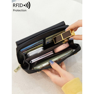Hàng sẵn có Túi đựng điện thoại di động màn hình cảm ứng phong cách mới RFID Ví đựng bàn chải chống trộm phù hợp cho nữ Túi đeo chéo đa chức năng Túi đeo vai F cao cấp