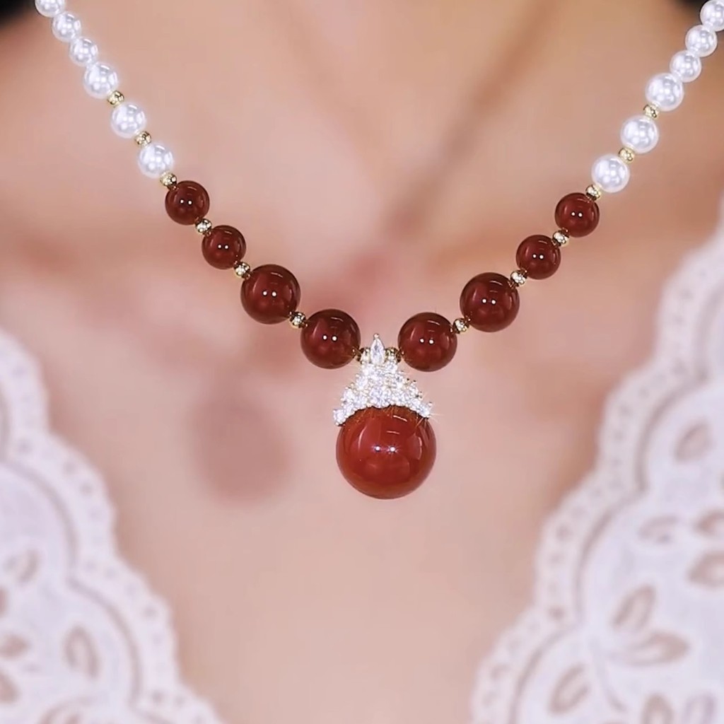 Vòng cổ ngọc trai hoàng hậu Zircon thanh lịch của Pháp